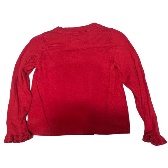 Baby GAP Disney Sweater Minnie Mouse Red Girls Size 3 Ruffled at the cuffs - Picture 2 of 4